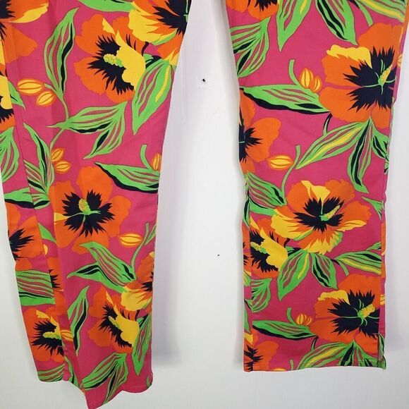 Polo Jeans Ralph Lauren Pants Womens 12 Colorful Maximalist Golf Cropped Floral - Picture 7 of 9